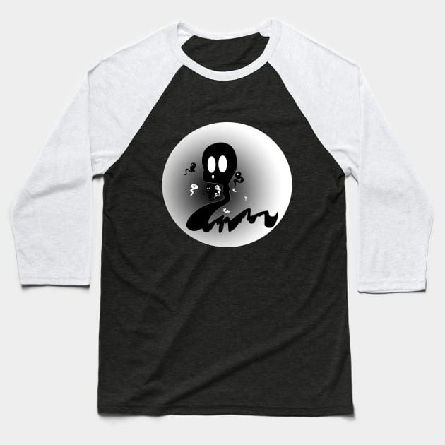 Ghosts Baseball T-Shirt by MalformFairy